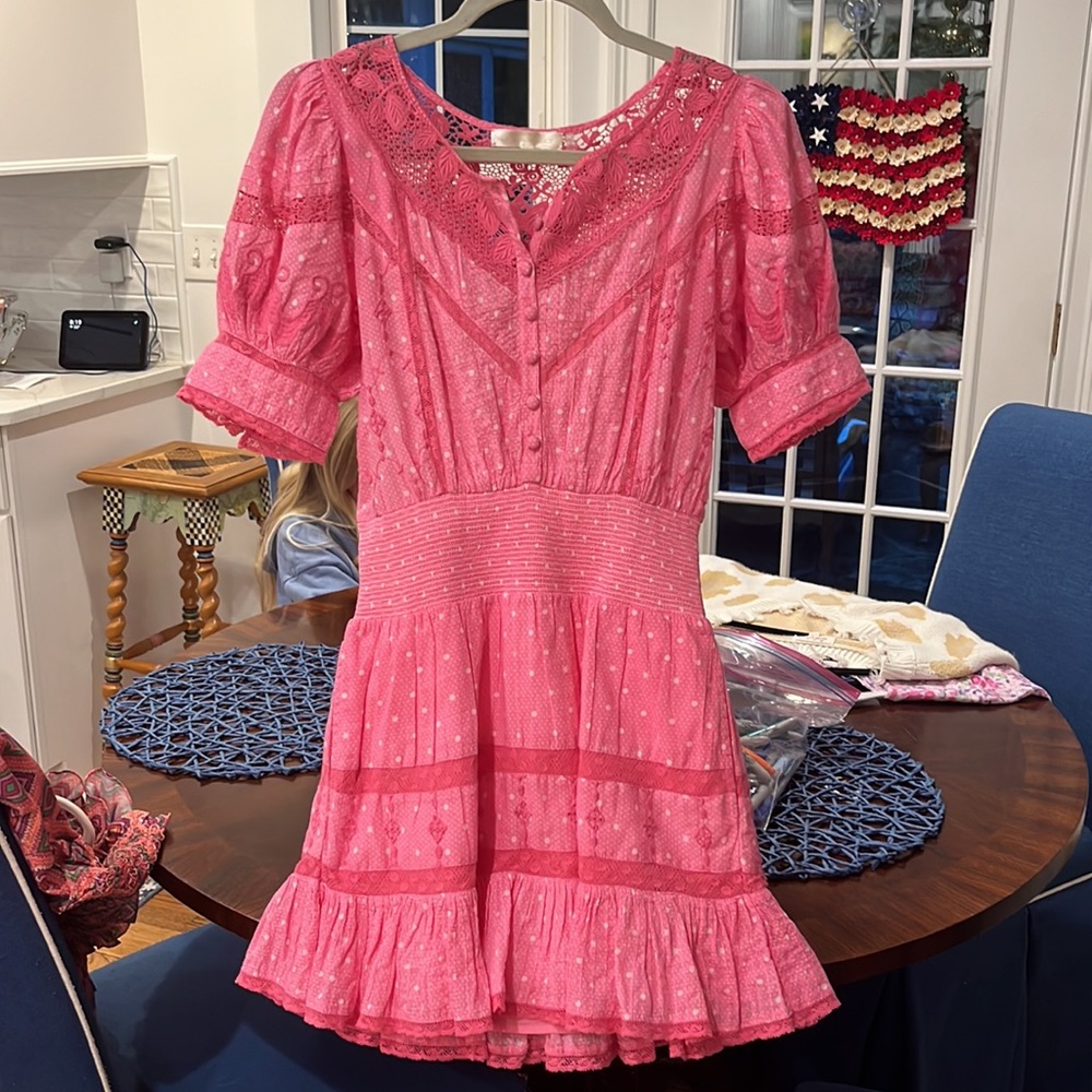 Pink LoveShackFancy size small dress